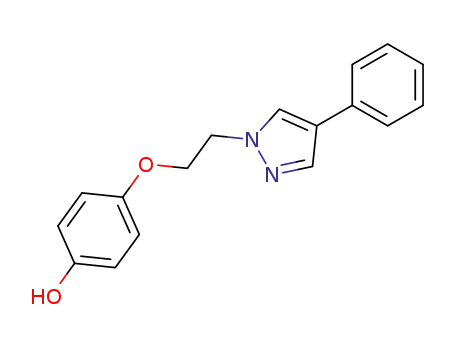Molecular Structure of 80200-04-0 (Phenol, 4-[2-(4-phenyl-1H-pyrazol-1-yl)ethoxy]-)