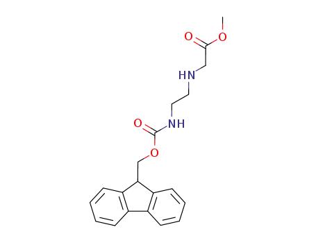 Molecular Structure of 156939-69-4 (methyl 2-(2-{[(9H-fluoren-9-yl)methoxy]carbonylamino}ethylamino)acetate)