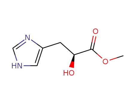 Molecular Structure of 80941-71-5 (1H-IMidazole-5-propanoic acid, a-hydroxy-, Methyl ester, (S)-)