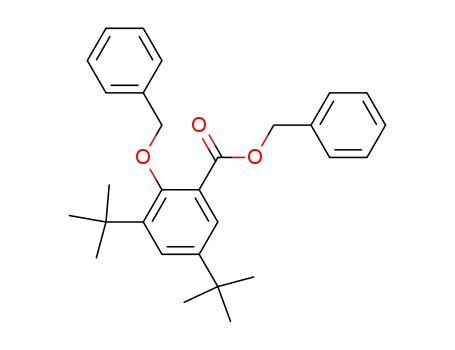 Molecular Structure of 175650-08-5 (benzyl 2-benzyloxy-3,5-di-tert-butylbenzoate)