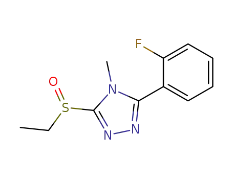 Molecular Structure of 116850-65-8 (3-(ethylsulfinyl)-5-(2-fluorophenyl)-4-methyl-4H-1,2,4-triazole)