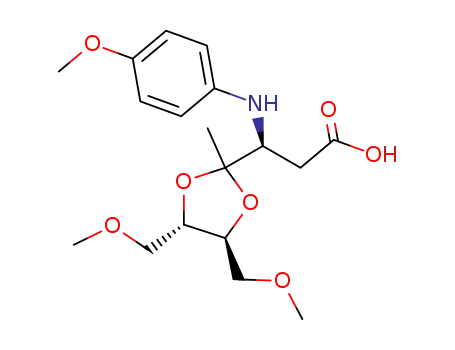 (S)-3-((4S,5S)-4,5-Bis-methoxymethyl-2-methyl-[1,3]dioxolan-2-yl)-3-(4-methoxy-phenylamino)-propionic acid