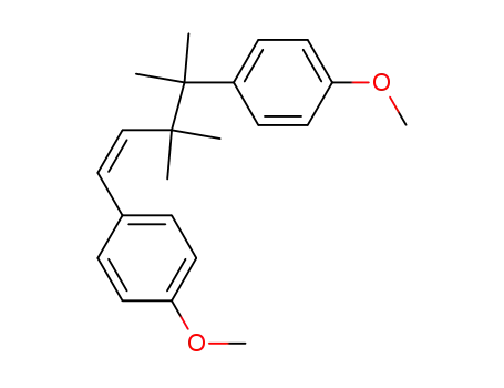 Molecular Structure of 112321-50-3 (Benzene, 1,1'-(3,3,4,4-tetramethyl-1-butene-1,4-diyl)bis[4-methoxy-,
(Z)-)