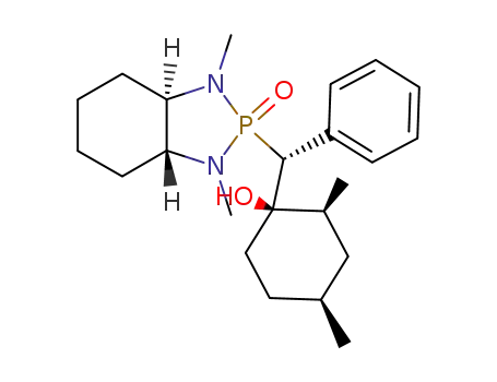 Molecular Structure of 146098-93-3 ((1R,2S,4S)-1-[(R)-((3aR,7aR)-1,3-Dimethyl-2-oxo-octahydro-2λ<sup>5</sup>-benzo[1,3,2]diazaphosphol-2-yl)-phenyl-methyl]-2,4-dimethyl-cyclohexanol)