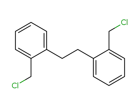 Molecular Structure of 194666-00-7 (Benzene, 1,1'-(1,2-ethanediyl)bis[2-(chloromethyl)-)