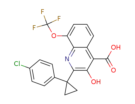 2-(1-(4-chlorophenyl)cyclopropyl)-3-hydroxy-8-(trifluoromethoxy)quinoline-4-carboxylic acid
