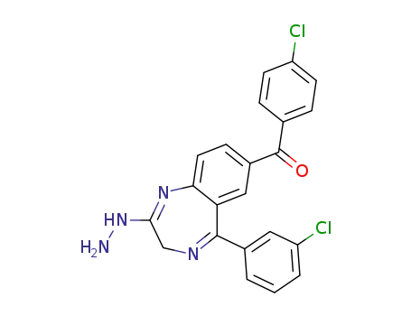 (4-chlorophenyl)[5-(3-chlorophenyl)-2-hydrazino-3H-1,4-benzodiazepin-7-yl]-methanone