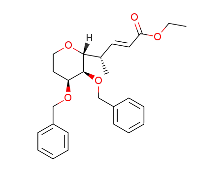 (E)-(S)-4-((2R,3S,4S)-3,4-Bis-benzyloxy-tetrahydro-pyran-2-yl)-pent-2-enoic acid ethyl ester