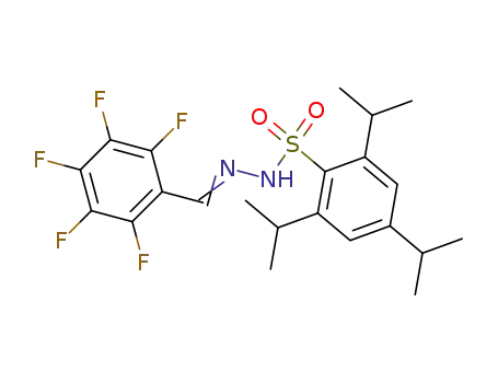 Molecular Structure of 908838-30-2 (2,3,4,5,6-pentafluorobenzaldehyde 2,4,6-triisopropylbenzenesulphonyl hydrazone)
