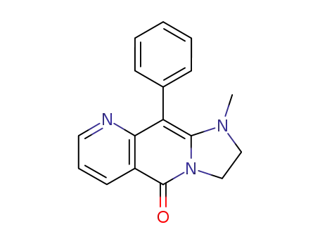 Molecular Structure of 124372-85-6 (Imidazo[1,2-g][1,6]naphthyridin-5(1H)-one,
2,3-dihydro-1-methyl-10-phenyl-)