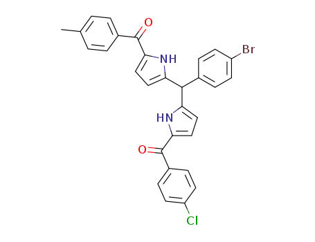1-(p-methylbenzoyl)-5-(p-bromophenyl)-9-(p-chlorobenzoyl)dipyrromethane