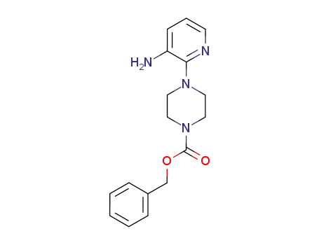 Molecular Structure of 136818-70-7 (1-Piperazinecarboxylic acid, 4-(3-amino-2-pyridinyl)-, phenylmethyl
ester)