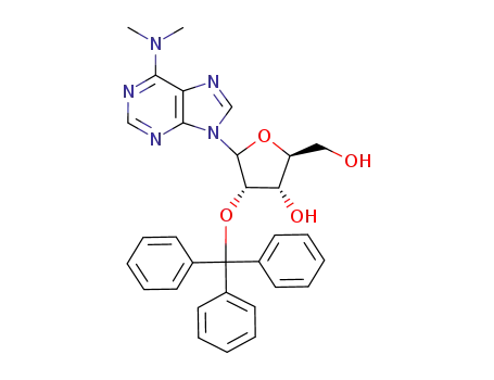 Molecular Structure of 128612-09-9 (2'-O-Trityl-N<sup>6</sup>,N<sup>6</sup>-dimethyladenosine)