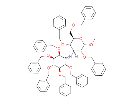 ((2R,3S,4S,5R,6S)-3,5-Bis-benzyloxy-2-benzyloxymethyl-6-methoxy-tetrahydro-pyran-4-yl)-[(2S,3R,4R,5S,6S)-2,3,4,5,6-pentakis-benzyloxy-cyclohex-(E)-ylidene]-amine
