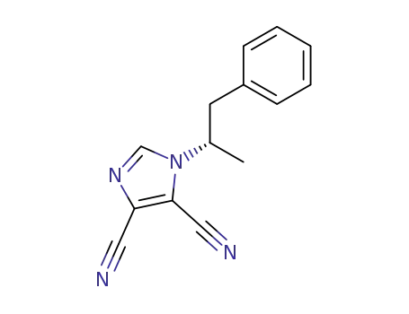 Molecular Structure of 162989-77-7 ((S)-(+)-1-(1-Phenyl-2-propyl)imidazole-4,5-dicarbonitrile)