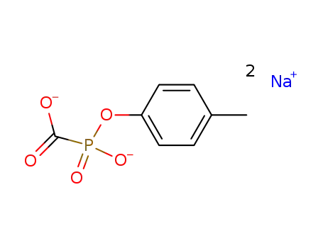 Molecular Structure of 74270-24-9 (Phosphinecarboxylicacid, 1-hydroxy-1-(4-methylphenoxy)-, 1-oxide, sodium salt (1:2))