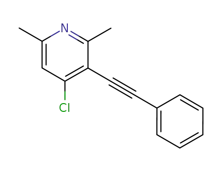 Molecular Structure of 111079-37-9 (4-chloro-2,6-dimethyl-3-phenylethynylpyridine)