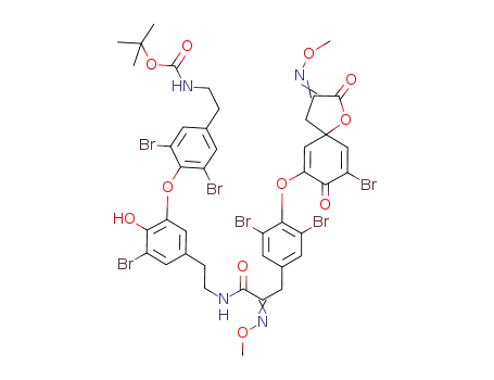 (2-{3,5-dibromo-4-[3-bromo-5-(2-{3-[3,5-dibromo-4-(9-bromo-3-methoxyimino-2,8-dioxo-1-oxaspiro[4.5]deca-6,9-dien-7-yloxy)phenyl]-2-methoxyiminopropionylamino}ethyl)-2-hydroxyphenoxy]phenyl}ethyl)carbamic acid tert-butyl ester