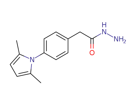 Molecular Structure of 112575-81-2 ([4-(2,5-Dimethyl-pyrrol-1-yl)-phenyl]-acetic acid hydrazide)