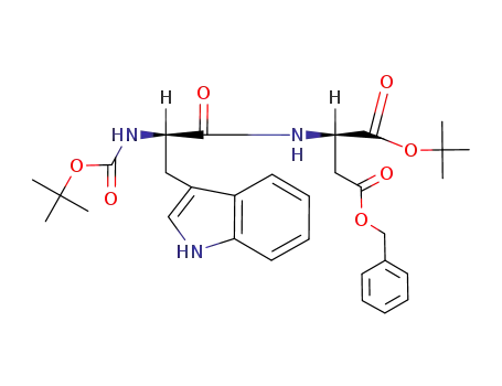 Molecular Structure of 160149-37-1 (Boc-D-Trp-D-Asp(OBzl)-O-t-Bu)