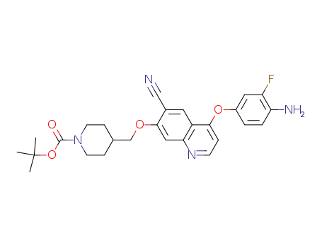 4-[4-(4-Amino-3-fluorophenoxy)-6-cyanoquinolin-7-yloxymethyl]-piperidine-1-carboxylic acid tert-butyl ester