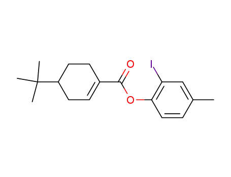 Molecular Structure of 170745-08-1 (4-tert-Butyl-cyclohex-1-enecarboxylic acid 2-iodo-4-methyl-phenyl ester)