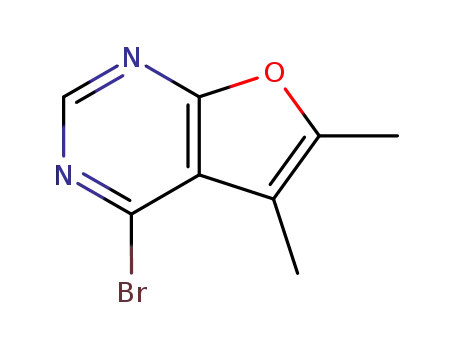 Molecular Structure of 161644-02-6 (4-Bromo-5,6-dimethyl-furo[2,3-d]pyrimidine)