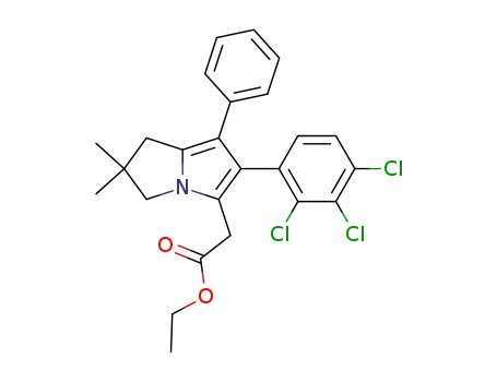 [6,6-Dimethyl-1-phenyl-2-(2,3,4-trichloro-phenyl)-6,7-dihydro-5H-pyrrolizin-3-yl]-acetic acid ethyl ester