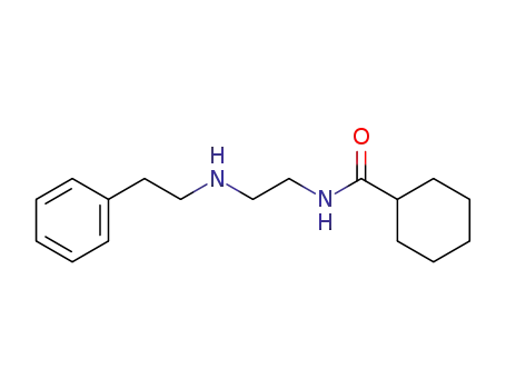 Molecular Structure of 107235-82-5 (Cyclohexanecarboxamide, N-[2-[(2-phenylethyl)amino]ethyl]-)