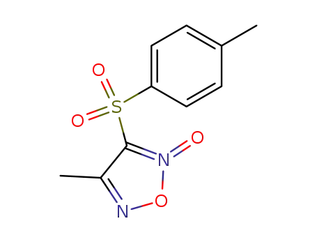 Molecular Structure of 63435-87-0 (1,2,5-Oxadiazole, 3-methyl-4-[(4-methylphenyl)sulfonyl]-, 5-oxide)