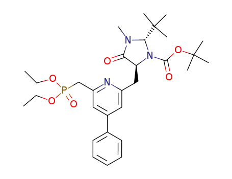 1,1-dimethylethyl (2S,5S)-5-<<6-<(diethoxyphopsphoryl)methyl>-4-phenylpyridin-2-yl>methyl>-2-(1,1-dimethylethyl)-3-methyl-4-oxoimidazolidine-1-carboxylate