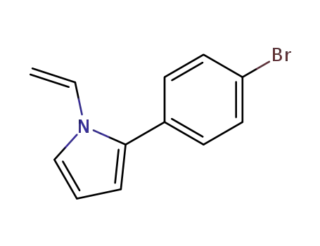Molecular Structure of 64222-40-8 (1H-Pyrrole, 2-(4-bromophenyl)-1-ethenyl-)