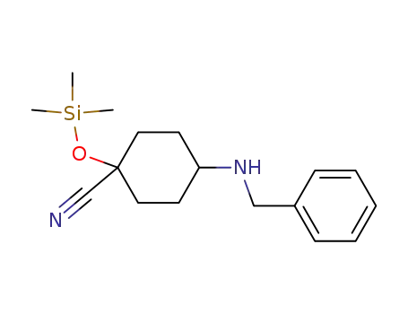 4-benzylamino-1-trimethylsilyloxycyclohexane-1-carbonitrile
