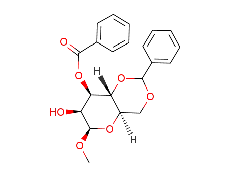 Molecular Structure of 80299-58-7 (METHYL-3-O-BENZOYL-4,6-O-BENZYLIDENE-BETA-D-MANNOPYRANOSIDE)