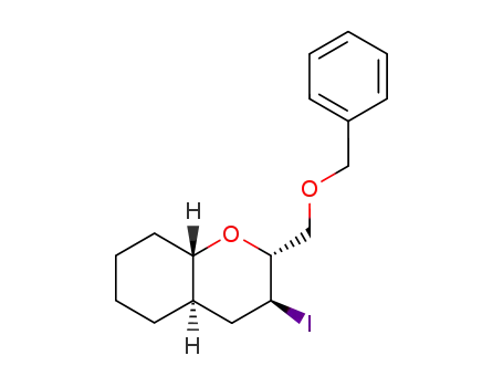 Molecular Structure of 101858-82-6 ((2S,3R,4aS,8aR)-2-[(benzyloxy)methyl]-3-iodooctahydro-2H-chromene)