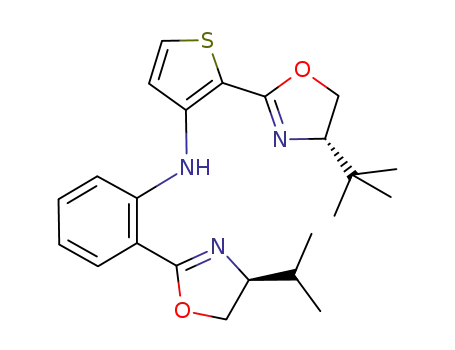 [2-((4S)-4-isopropyl-4,5-dihydrooxazol-2-yl)-phenyl][2-((4S)-4-tert-butyl-4,5-dihydrooxazol-2-yl)-thiophene-3-yl]amine