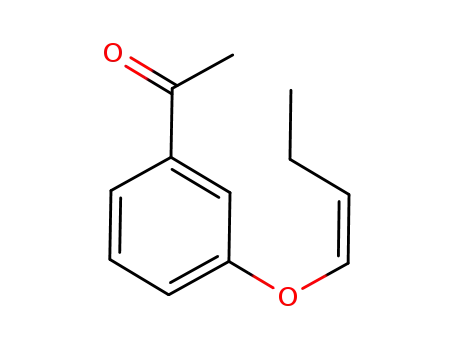 Molecular Structure of 1051915-16-2 (1-{3-[(Z)-but-1-en-1-yloxy]phenyl}ethanone)