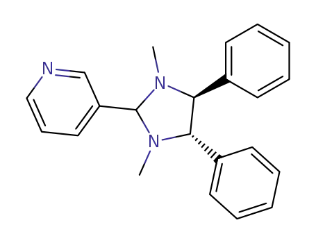 Molecular Structure of 133634-31-8 (3-(1,3-DIMETHYL-(4S,5S)-DIPHENYLIMIDAZOLIDIN-2-YL)PYRIDINE)