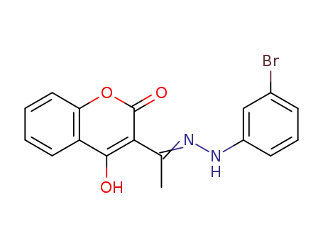 2H-1-Benzopyran-2-one,
3-[1-[(3-bromophenyl)hydrazono]ethyl]-4-hydroxy-