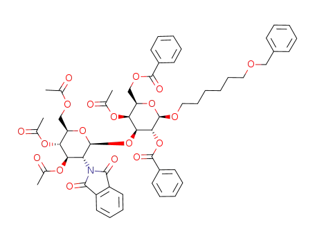 6-(phenylmethoxy)-1-hexyl O-(3,4,6-tri-O-acetyl-2-deoxy-2-phthalimido-β-D-glucopyranosyl)(1<*>3)-4-O-acetyl-2,6-di-O-benzoyl-β-D-galactopyranoside