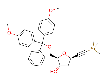 (2R,3S,5R)-3-hydroxy-5-(trimethylsilylethynyl)-2-(4,4'-dimethoxytrityloxymethyl)tetrahydrofuran