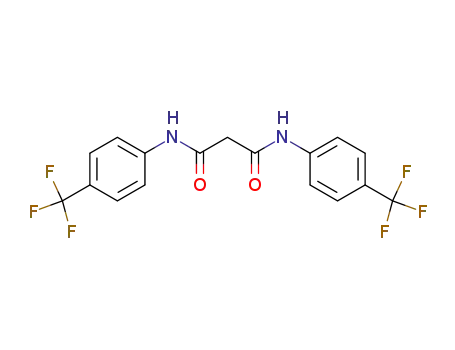 Molecular Structure of 7574-50-7 (N1,N3-BIS[4-(TRIFLUOROMETHYL)PHENYL]MALONAMIDE)