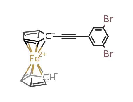 1,3-dibromo-5-(ferrocenylethynyl)benzene
