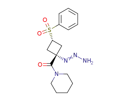 N,N-Pentamethylene-cis-3-(phenylsulfonyl)-1-triazenocyclobutane-1-carboxamide