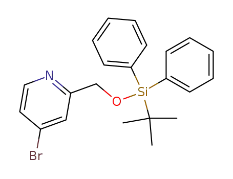 Molecular Structure of 192933-03-2 (Pyridine, 4-bromo-2-[[[(1,1-dimethylethyl)diphenylsilyl]oxy]methyl]-)