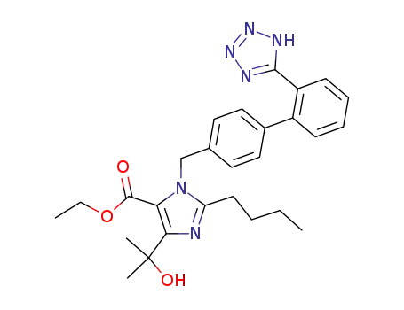 2-Butyl-5-(1-hydroxy-1-methyl-ethyl)-3-[2'-(1H-tetrazol-5-yl)-biphenyl-4-ylmethyl]-3H-imidazole-4-carboxylic acid ethyl ester