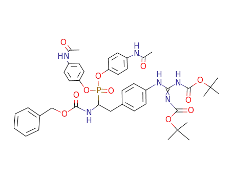 di-(4-acetamidophenyl) 1-(benzyloxycarbonylamino)-2-{4-[N,N'-bis(tert-butyloxycarbonyl)guanidino]phenyl}ethanephosphonate