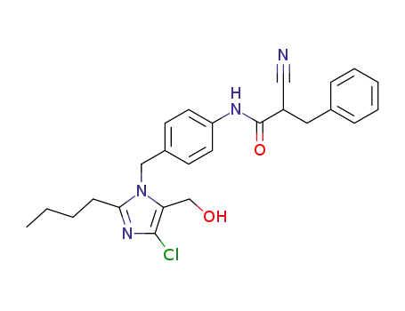 N-[4-[[2-butyl-4-chloro-5-(hydroxymethyl)-1H-imidazol-1-yl]methyl]phenyl]-α-cyano-benzenepropanamide