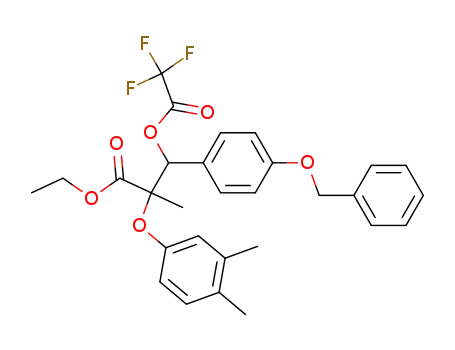 3-(4-Benzyloxyphenyl)-2-(3,4-dimethylphenoxy)-2-methyl-3-(2,2,2-trifluoroacetoxy)propionic acid ethyl ester