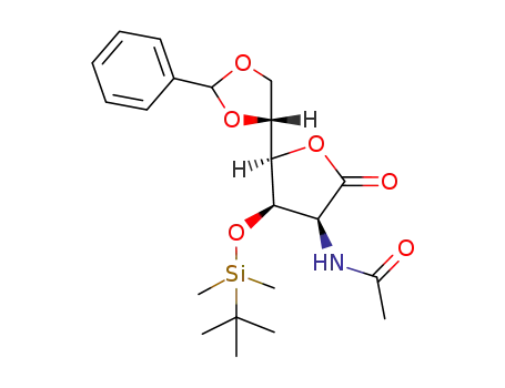 2-acetamido-5,6-O-benzylidene-3-O-(tert-butyldimethylsilyl)-2-deoxy-D-mannono-1,4-lactone